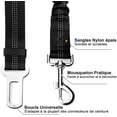 thumbnail image 2 of Juego de 2 cinturones de seguridad para perros para coche, con absorción de impactos y mosquetón elástico ajustable. Arnés de seguridad superior para todos los perros y gatos., 2 of 5