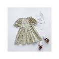 thumbnail image 3 of Fashion Summer Girl Sweet Floral Dress Cotton Dresses Girls Casual Short Sleeve Dresses 2-8 Years, 3 of 8