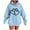 Blue, variant on Fartey Oversized Heart Graphic Hoodies for Women Loose Casual Long Sleeve Drawstring Hooded Sweatshirt Fashion Fall Winter Fleece Pullover Tops with Pockets Beige L