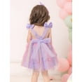 thumbnail image 6 of IDOPIP Toddler Baby Girls Butterfly Birthday Dress 3D Butterfly Wedding Party Ruffle Tutu Dresses, 6 of 7