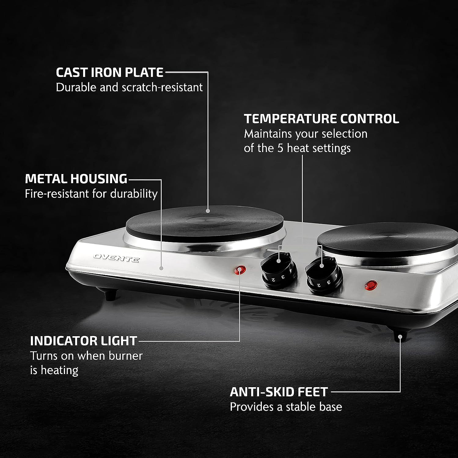 OVENTE Electric Countertop Single Burner