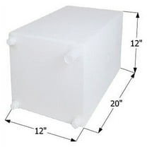 Icon Technologies 12734 - WT2470 12 gal. Fresh Water Tank with 1/2" Fittings (20"L x 12"W x 12"H)