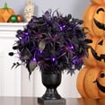 thumbnail image 3 of 2 ft. Artificial Scare in the Air Halloween Potted Plant, 30 Purple LED Lights, Battery Operated, 3 of 3