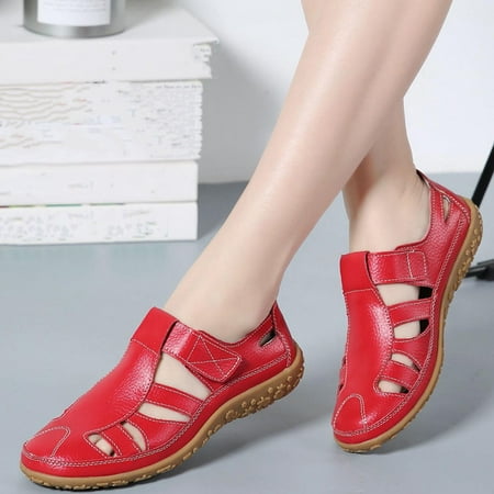 

Wavsuf Sandals for Women Clearance Casual Summer Red Sandals Shoes Size 8.5