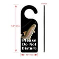 thumbnail image 3 of Do Not Disturb Door Knob Hanger Sign - Leaping Fish (black), 3 of 3