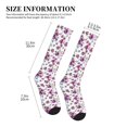 thumbnail image 2 of Lsque Violets Flowers Pattern Sport Compression Socks for Men & Women 15-20 mmHg Knee High Nurse Pregnant Running Medical and Travel Athletic, 2 of 6
