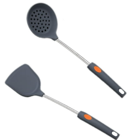 

Silicone Cooking Utensils Set 2Pcs Kitchen Must Haves Stainless Steel Handle Cooking Tools