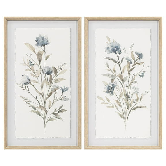 My Texas House Delicate Botanical Framed Art 2pc Set 17x29