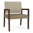 thumbnail image 1 of Pemberly Row Waiting Reception Wide Guest Chair Wood Frame in Brown, 1 of 5