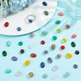 thumbnail image 5 of 1 Box 40Pcs 20 Colors Mixed Gemstone 10mm Cabochons 14x10mm Oval Quartz Chakra Gemstone Natural Agate Cabochons Half Round Gemstone Cabochons Mixed Color for Jewelry Making G-HY0001-54, 5 of 6
