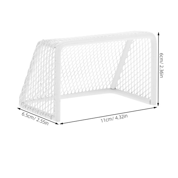 Hemoton 3-Piece Mini Soccer Goal Set for Dollhouse, Tiny Football Net Toy, Indoor Gear, Miniature Soccer Game for Kids’ Parties