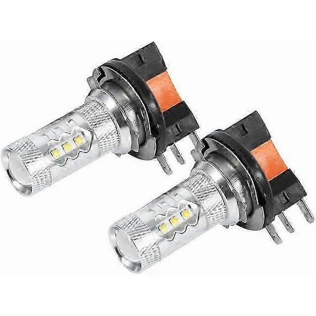 2pcs 80W H15 LED Bulbs White Car Headlight Bulbs LED Daytime Running Lights Bulb Replacement Lamp