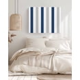 thumbnail image 3 of Navy Blue Striped Wall Art for Living Room,Canvas Picture Wall Decor for Bathroom Bedroom,Geometric Grey White Vertical Stripes Painting Artwork for Office Kitchen Hallway Dining Room Decor 12"x16", 3 of 8