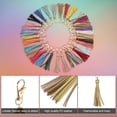 thumbnail image 4 of 10 piezas de Borlas de Cuero PU, 6" Encanto de Borla para Llaveros con Cierre Giratorio de Langosta para Hacer Joyería (Dorado Brillante), 4 of 6