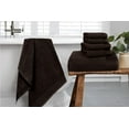 thumbnail image 6 of GLAMBURG Ultra Soft 6 Pack Cotton Towel Set, Contain 2 Bath Towels 28x55 inches, 2 Hand Towels 16x24 inches & 2 Wash Coths 12x12 inches, Compact Lightweight Quickdry Towel Set for Everyday use- Brown, 6 of 8
