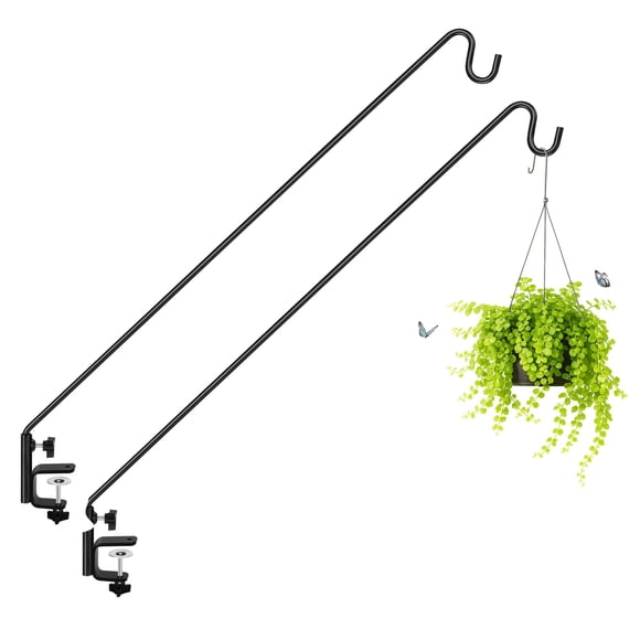 ERYTLLY Extended Reach Deck Hook Wall Pole Wall Mounted Deck Hook Extensible and Adjustable 28 inch to 43 inch Wall Bracket for Hanging Bir