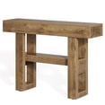thumbnail image 2 of Tribesigns 41.34-Inch Farmhouse Console Table, 2-Tier Narrow Sofa Table Behind the Couch, Entryway Furniture with Storage Shelves for Living Room, Hallway, Foyer, Natural Brown, 2 of 9