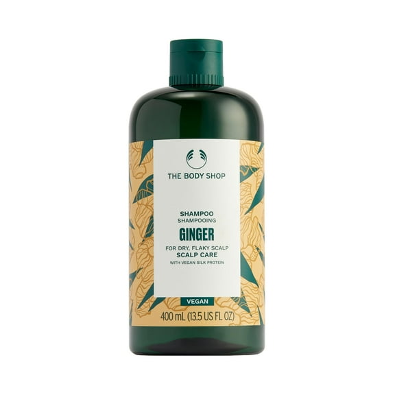 The Body Shop Ginger Scalp Care Shampoo – For Dry, Flaky Scalps – With Vegan Silk Protein – 400ml
