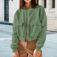 thumbnail image 5 of Aellinatey Womens Crop Jacket Long Sleeve Shacket Lightweight Fall Casual Coat with Pockets, 5 of 9