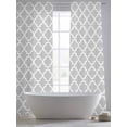 thumbnail image 6 of Light Gray Semi Sheer Curtains 84 Inch Length 2 Panels Set, Minimalist Boho Abstract Ethnic Motifs Sheer Kitchen Curtain Privacy Voile Window Curtain for Living Room Bedroom Rod Pocket Drapes, 6 of 7