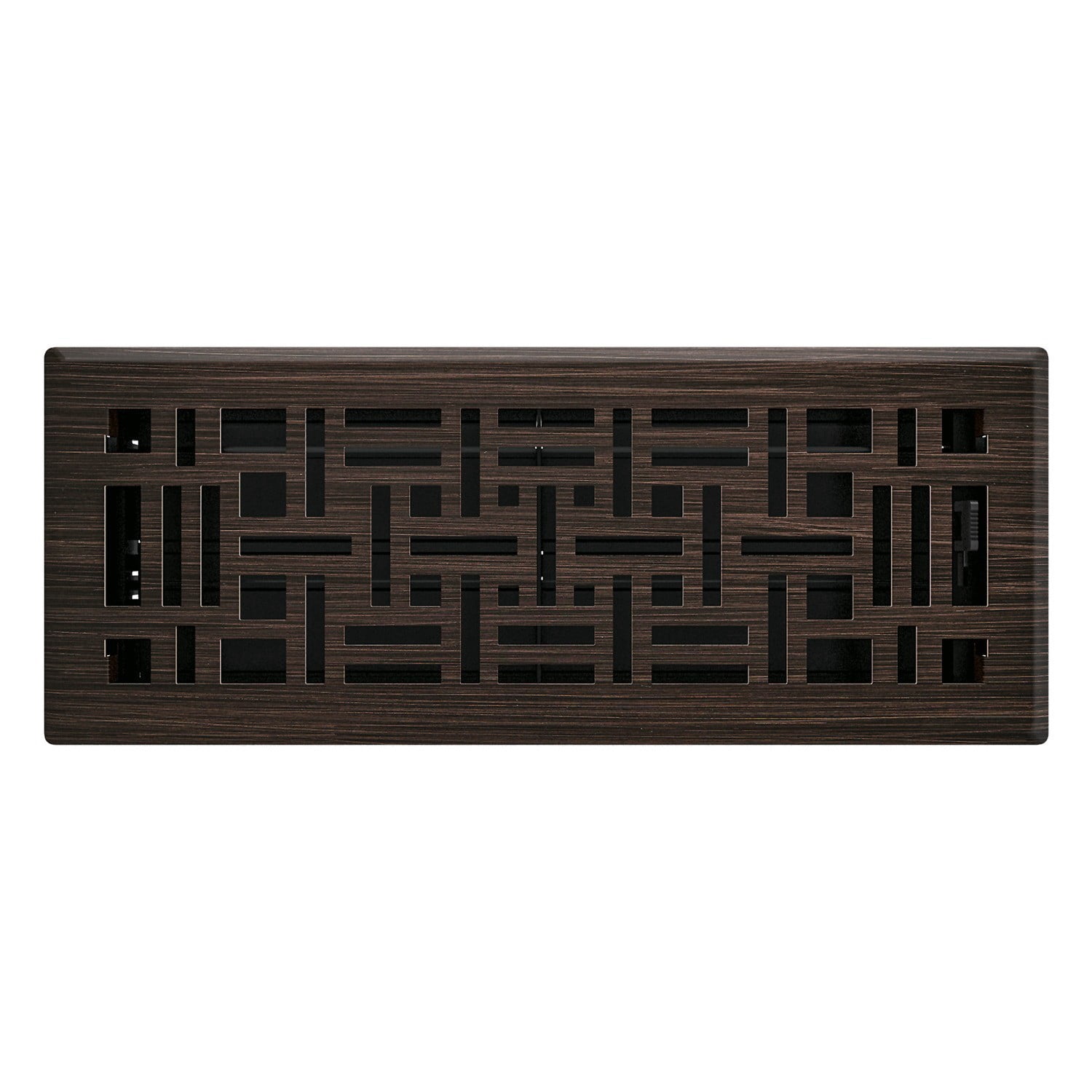 Imperial RG3448 Oil Rubbed Bronze Finish Arts & Crafts Design Louvered Floor Register - 4inch x 12inch Duct Opening