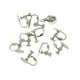 thumbnail image 1 of 10 piezas de aretes sin perforar con cierre de rosca y almohadilla adhesiva plana. Plata, 1 of 7