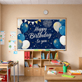 thumbnail image 6 of Navy Blue Happy Birthday Banner with Balloons Fireworks Stars Background for Birthday Party Decorations Photography Props Party Supplies Photo Booth Backdrop Decors, 6 of 8