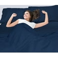 thumbnail image 6 of Extra Deep Pocket 6 Piece Bed Sheet Set – Super Deep Fitted Sheet Fits Mattress from 18-24 inces Depth – Double Brushed Microfiber Sheets with 4 Pillow Cases, King, Navy Blue, 6 of 7