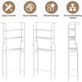 thumbnail image 3 of SUSUZI Over the Toilet Storage Rack 3-Tier Bathroom Organizer Shelf Metal Bath Shelves Freestanding Above Toilet Stand for Bathroom Laundry, White, 3 of 11