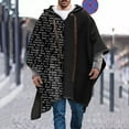 thumbnail image 2 of Men's Windbreaker Woolen Sweatshirt Print Cloak Cape Shawl Coat Set Head Hoodless Pullover, 2 of 5