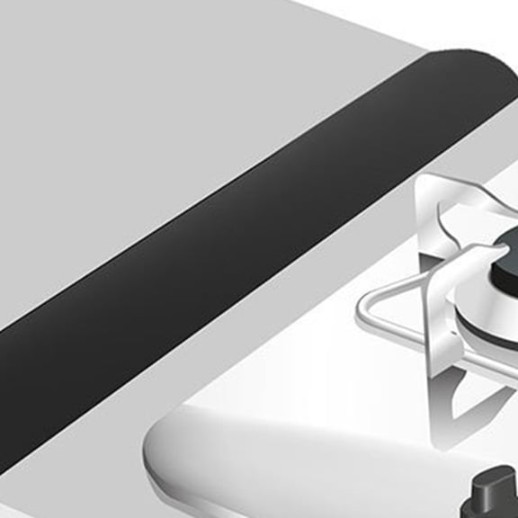 SEWOART worktop protectors heat resistant Kitchen Stove Counter Gap Covers Black Silicone 2Pcs