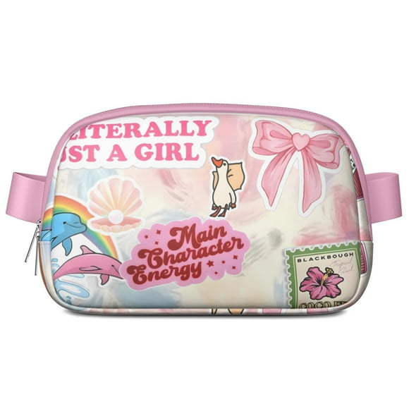 Wanderlust Fanny Pack – Waterproof Adjustable Waist Bag with Explore-Themed Design, Hands-Free for Journeys & Vacations