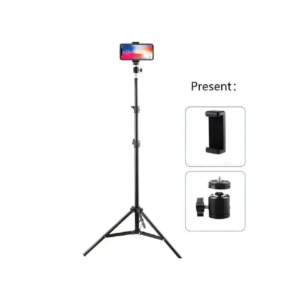 1pc 63-inch With Foldable Tripod &  Phone Holder clip 160.02 Cm Multifunctional Tripod, Tripod For Phone And Camera