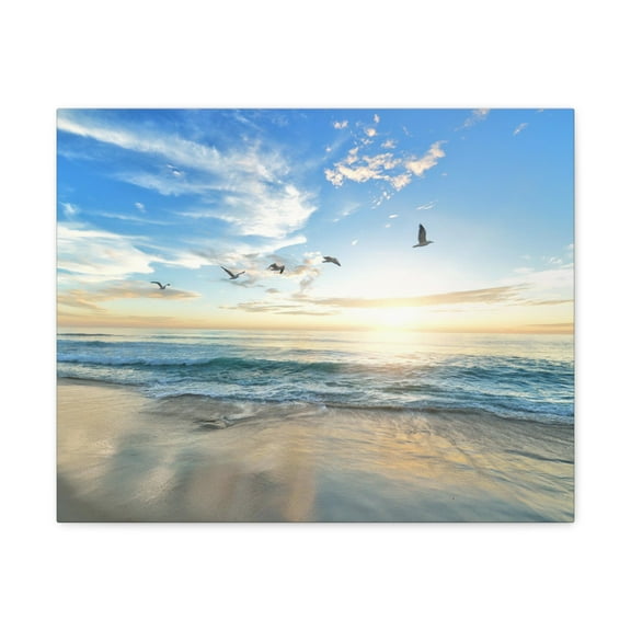 Ocean Flying Birds Ocean Canvas Wall Art for Home Decor Ready-to-Hang