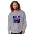 thumbnail image 5 of Vaporwave Aesthetic NASA Astronaut Sweatshirt for Men or Women Brisco Brands S, 5 of 6