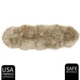 thumbnail image 2 of Ultra Soft Faux Sheepskin Fur Shag Rug Light Brown 2' x 6' Sheepskin, 2 of 6