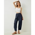 thumbnail image 3 of PUWEI Women's Wide Leg Pants Baggy Elastic Waisted Palazzo Harem Trousers with Pockets, 3 of 7