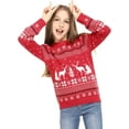 thumbnail image 4 of Aiboria Chandail de Noël Laid Assorti pour la Famille avec Flocons de Neige et Rennes pour Femmes/hommes/garçons/filles, 4 of 7
