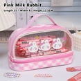 thumbnail image 5 of PEONAVET Large Capacity Pencil Bag Cute Clear Pencil Pouch with Zipper Double Layered Kitty Pen Case for Students The Opening Season Supplies(Pinks), 5 of 7