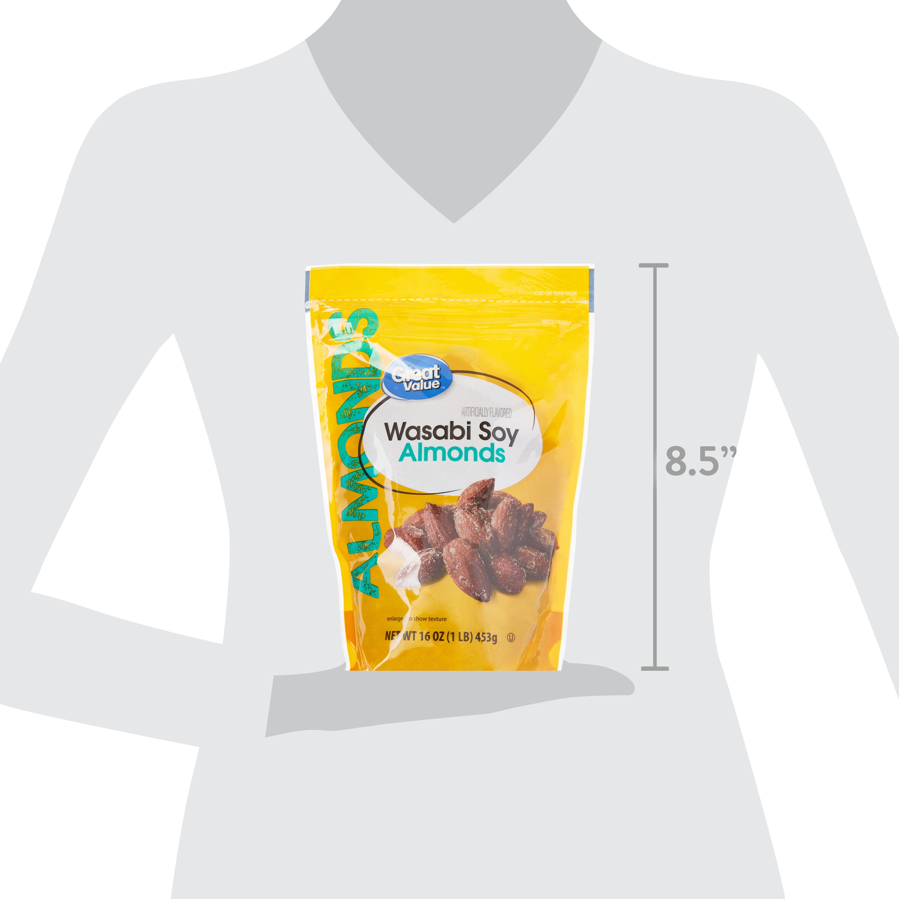 Great Value Wasabi Soy Almonds, 16 oz