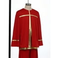 thumbnail image 4 of Aislor Boys Liturgical Praise Dance Pullover Top Choir Gowns Metallic Shiny Tunic Shirt Church Robe Worship Red 6, 4 of 7