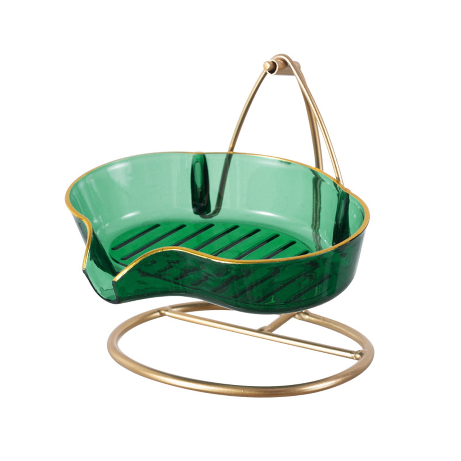 Soap Dish Holder with Cradle Base 45Degree Drainage Spout, Kitchen