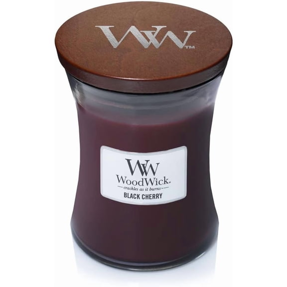 WoodWick - Black Cherry Medium Hourglass Candle (275g)