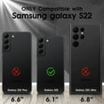 thumbnail image 2 of Galaxy S22 Case, Samsung Galaxy S22 Case with HD Screen Protector, [Military Grade] Shockproof Protection Case with 360° Magnetic Ring Holder Kickstand Phone Case for Samsung S22, Black, 2 of 8