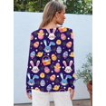 thumbnail image 2 of Camisa Aceshion para mujer, manga larga, huevos de conejo, fiesta navideña, 2 of 3
