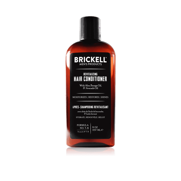 Brickell Men's Revitalizing Hair Conditioner, Natural and Organic, Restores Shine and Moisture, 8 oz, Scented, New Formula