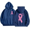 thumbnail image 5 of Bovemsi Sweatshirt for Women Breast Cancer Awareness Ribbon Hoodies Oversize Fleece Soft Long SLeeve Pullover Top Camo Hoodie, 5 of 5