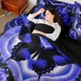 thumbnail image 4 of Castle Fairy Flying Butterfly Bedding Comforter Set,Romantic Love Heart Queen Bedding Sets, 4 of 8