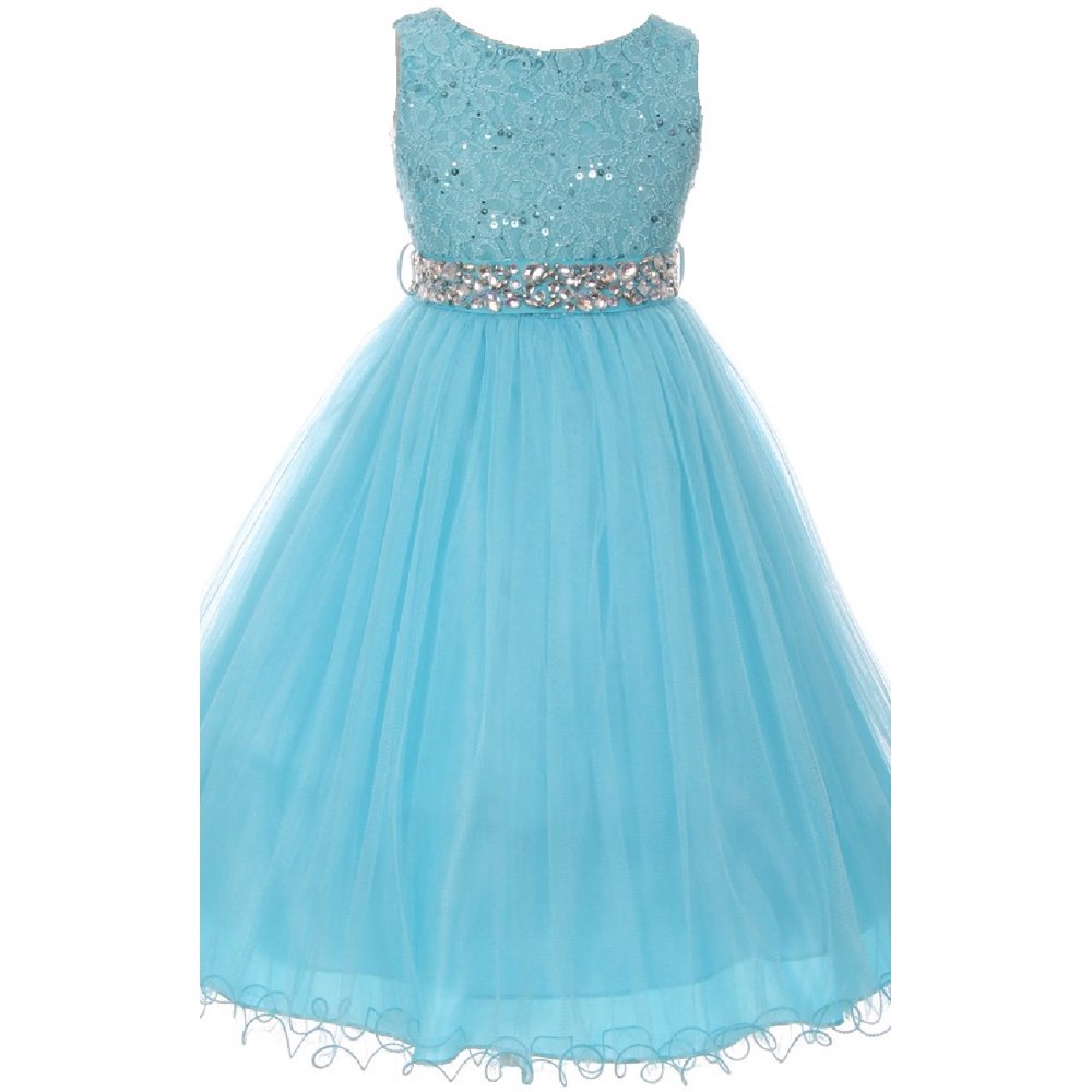 Blunight Collection Lace Decorated Sequins Rhinestone Belt Bridesmaid