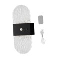 thumbnail image 3 of Aplique pared moderno, ajustable, inalámbrico, acrílico, LED, lámpara pared, para noche, escalera, cocina, baño, interior. Negro, 3 of 7
